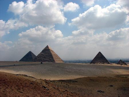 Three pyramids